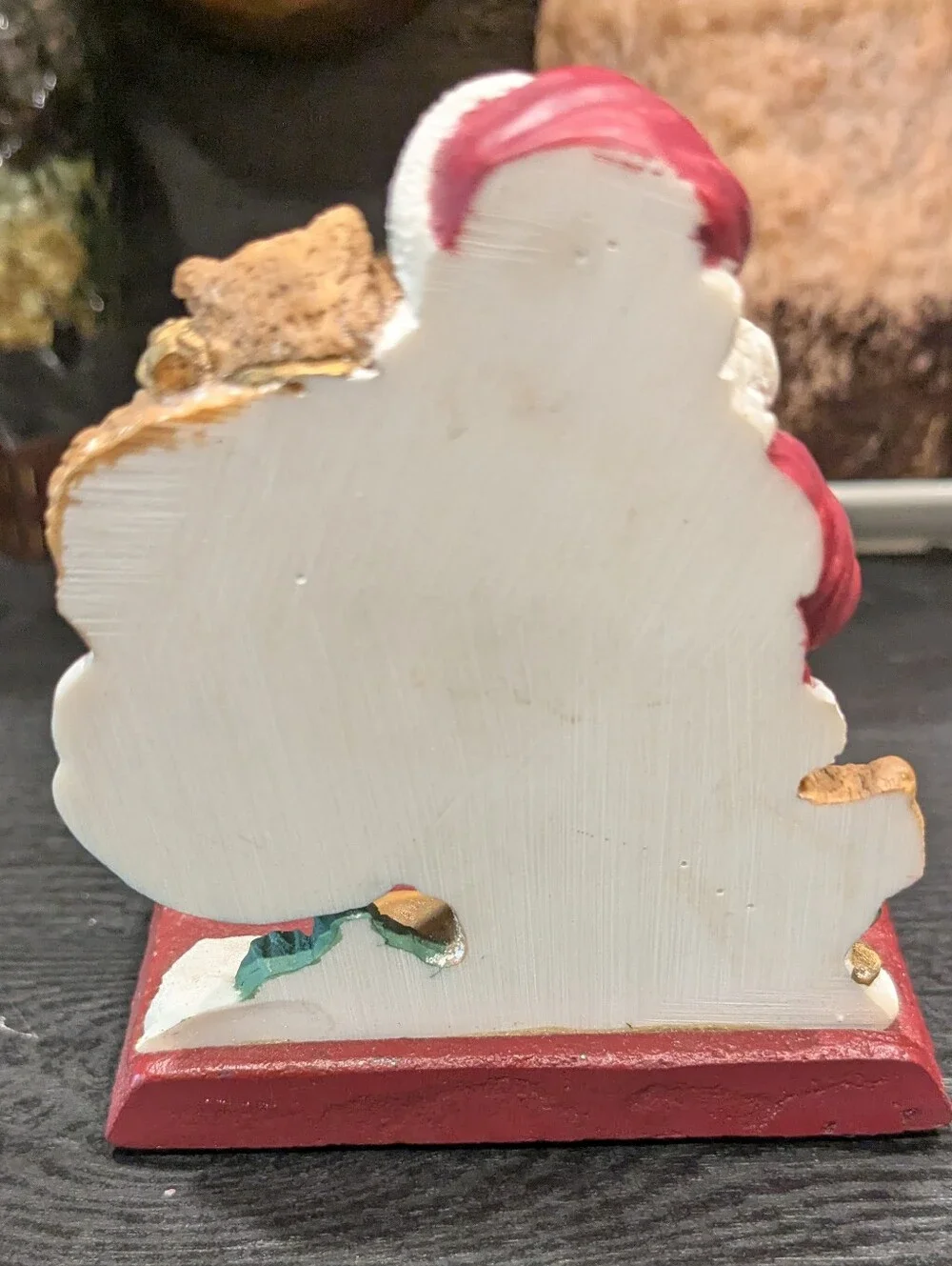Trim A Home Santa Claus Cast Iron Resin Christmas Stocking Holder Vintage 1990's